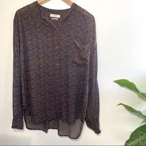 Isabel étoile marant artsy print button up blouse